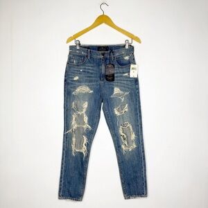 Lucky Brand Blue Distressed Skinny Jeans